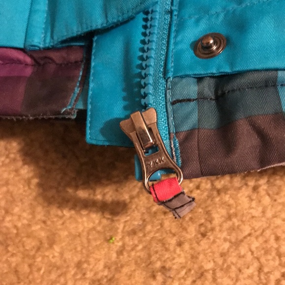 Roxy girls snow jacket w inner waist seal Sz 14 great condition - Picture 4 of 8